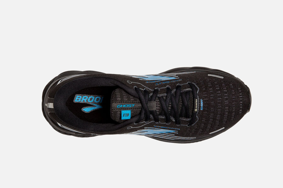 Brooks Israel Ghost 13 GTX Road Running Shoes Mens - Black/Blue - PZE-672381